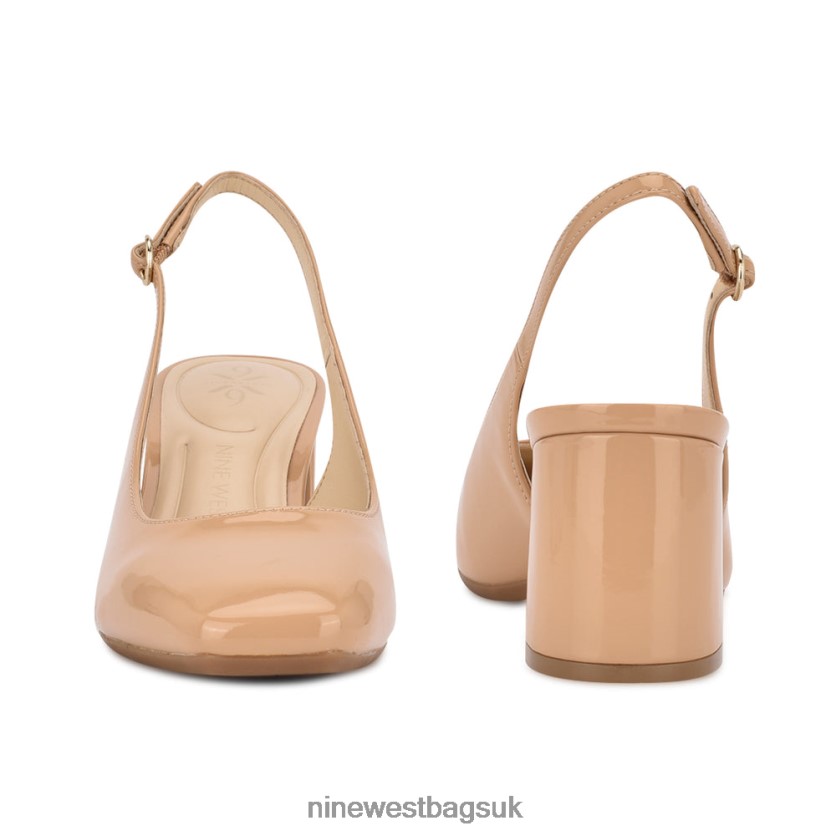 Nine West Vila 9x9 Slingback Pumps RFX40B2154 - Nine West Sandals UK Barely Nude Patent