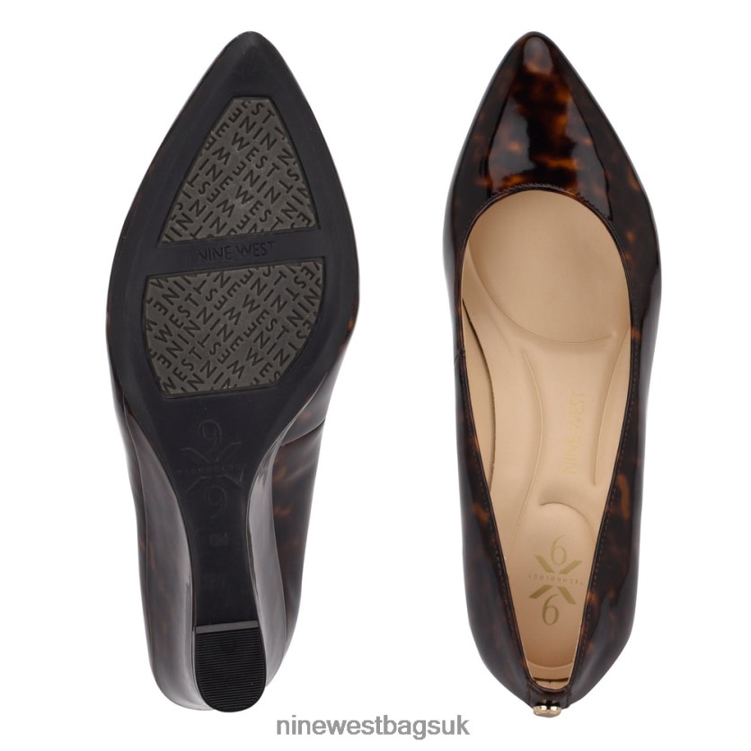 Nine West Cal 9x9 Dress Wedges RFX40B1146 - Nine West Sandals UK Brown Tortoise