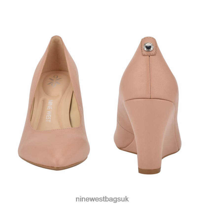 Nine West Cal 9x9 Dress Wedges RFX40B2248 - Nine West Bags UK Barely Nude Leather