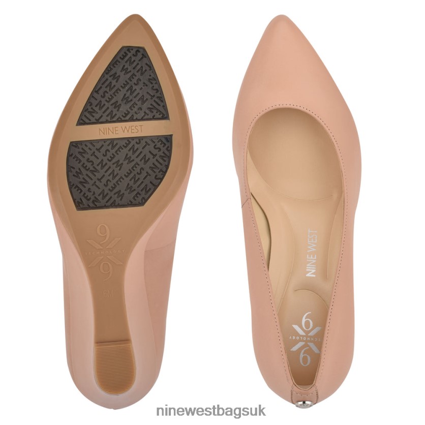Nine West Cal 9x9 Dress Wedges RFX40B2248 - Nine West Bags UK Barely Nude Leather