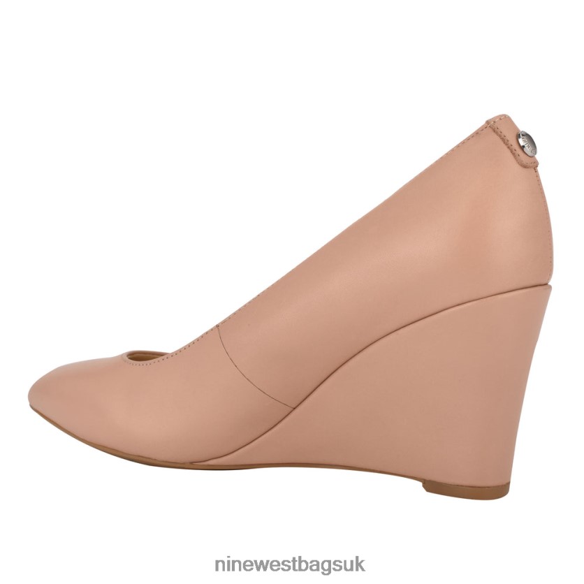 Nine West Cal 9x9 Dress Wedges RFX40B791 - Nine West UK Sale Barely Nude Leather