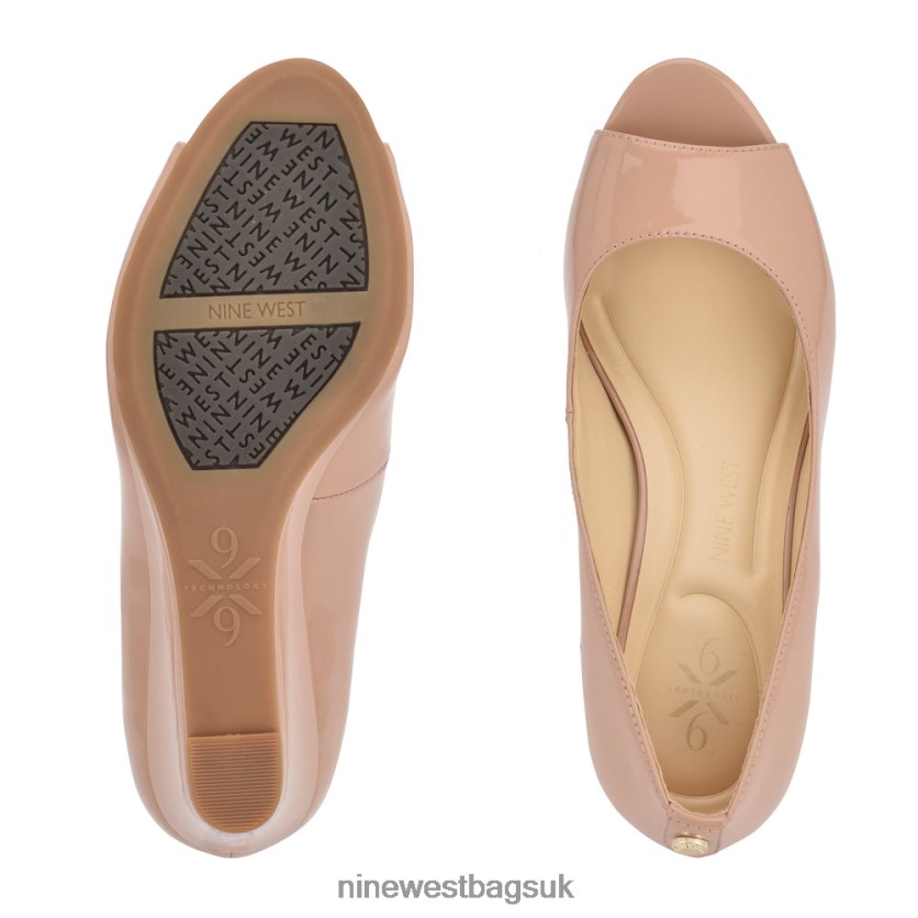 Nine West Cape 9x9 Dress Wedges RFX40B1145 - Nine West UK Barely Nude Patent