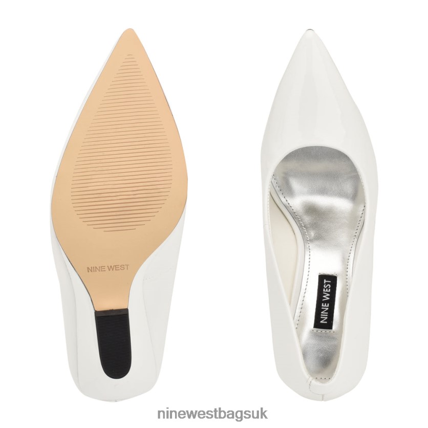 Nine West Eaava Pointy Toe Wedges RFX40B1136 - Nine West Bags UK White Patent