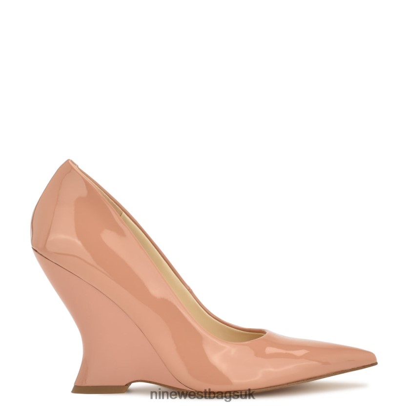 Nine West Eaava Pointy Toe Wedges RFX40B1138 - Nine West Sandals UK Light Natural Patent