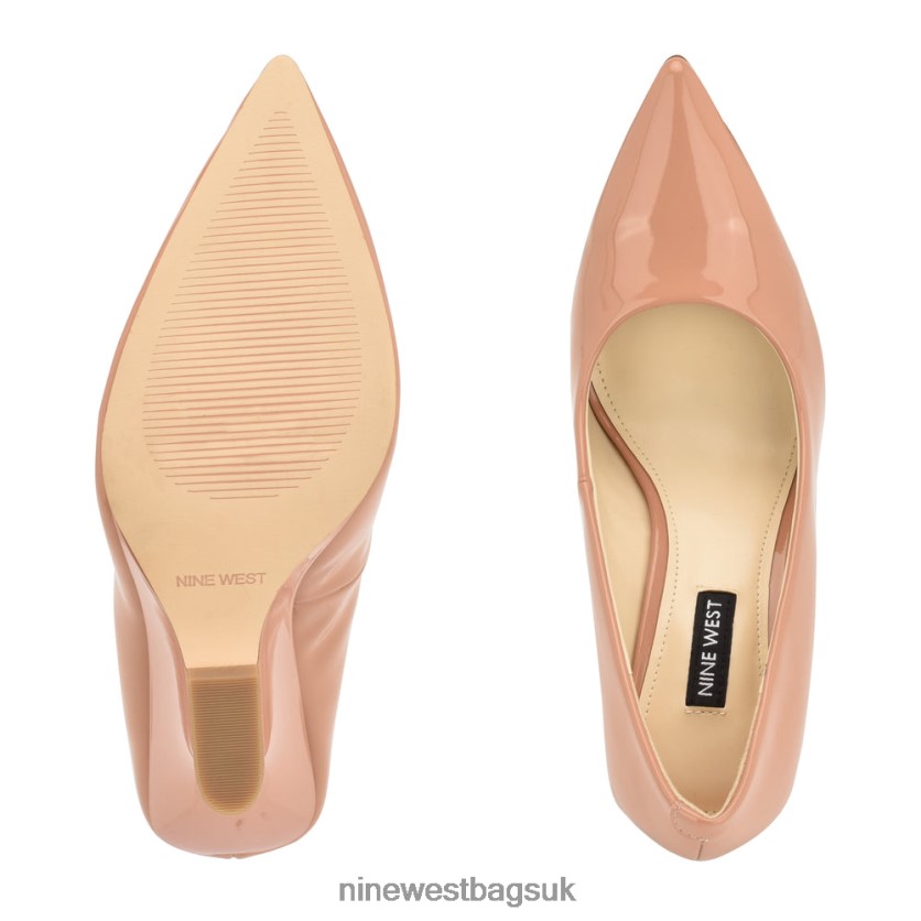 Nine West Eaava Pointy Toe Wedges RFX40B1138 - Nine West Sandals UK Light Natural Patent