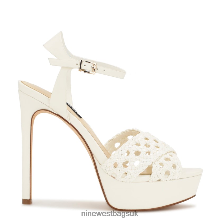 Nine West Grecia Platform Sandals RFX40B1707 - Nine West UK Sale White