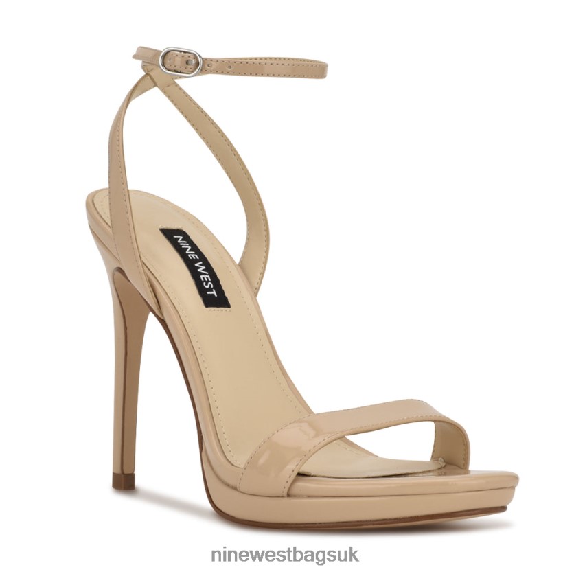 Nine West Loola Ankle Strap Sandals RFX40B2389 - Nine West UK Light Latte
