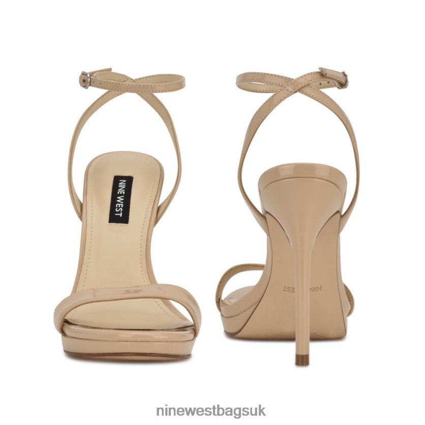 Nine West Loola Ankle Strap Sandals RFX40B2389 - Nine West UK Light Latte