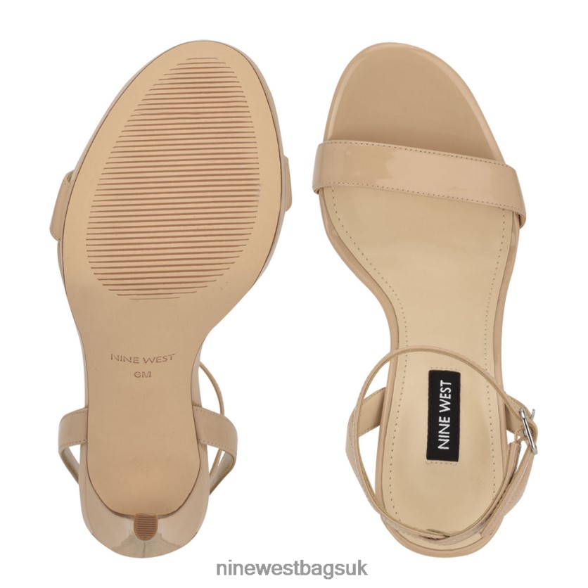 Nine West Loola Ankle Strap Sandals RFX40B2389 - Nine West UK Light Latte