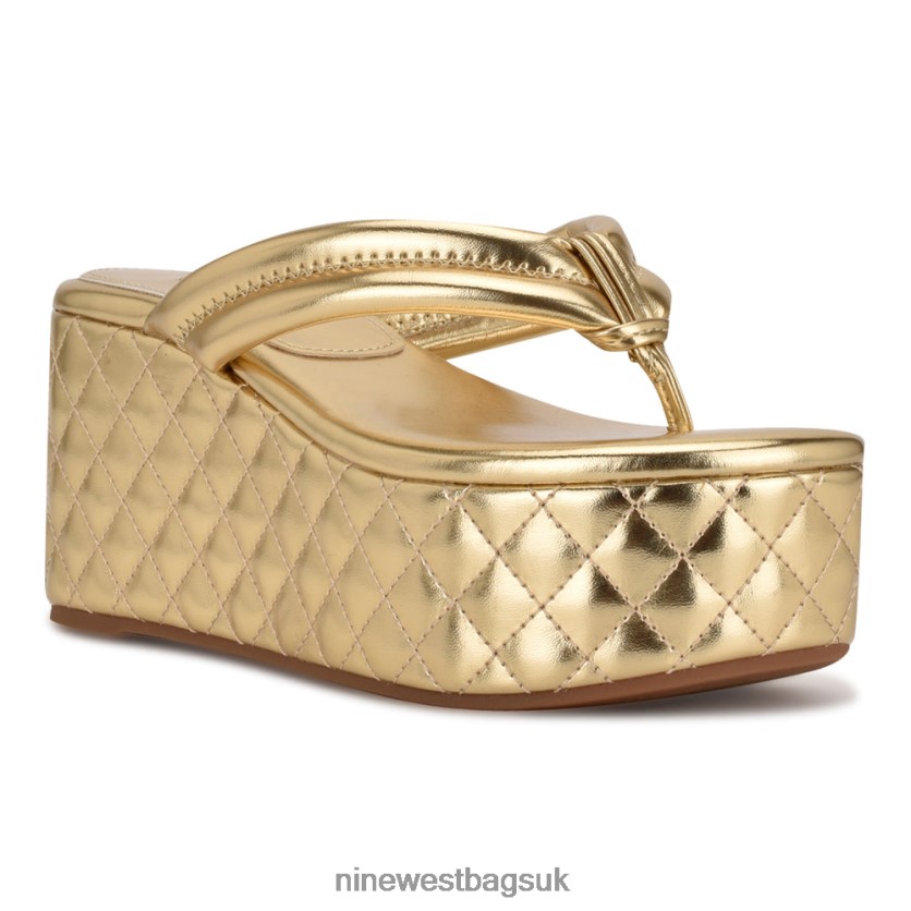 Nine West Newya Platform Thong Sandals RFX40B2934 - Nine West UK Platino