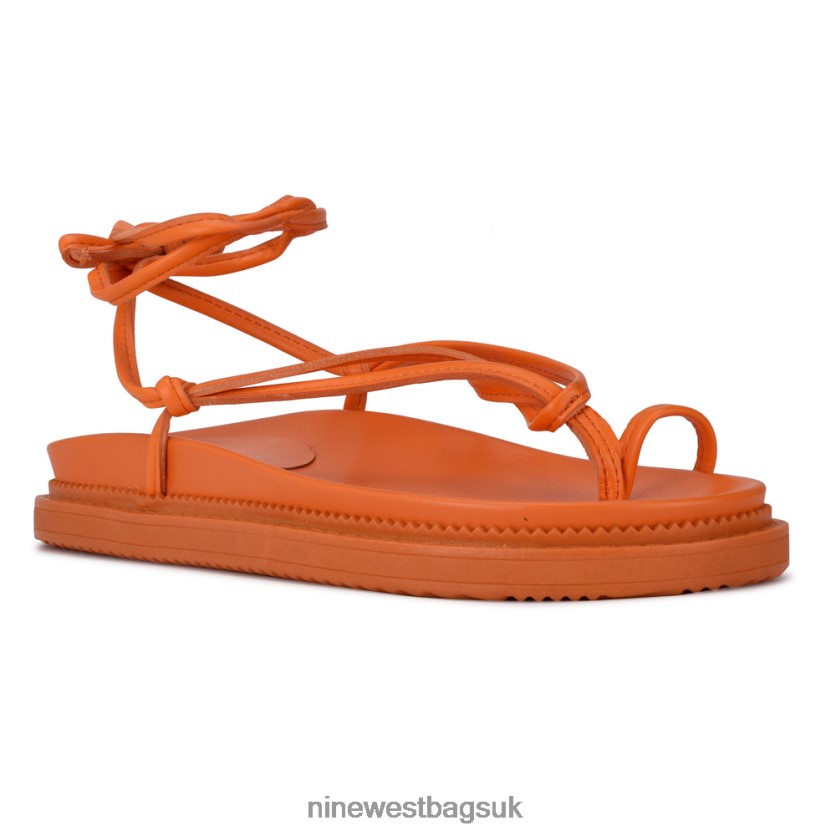 Nine West Sarest Ankle Wrap Flat Sandals RFX40B1007 - Nine West UK Sale