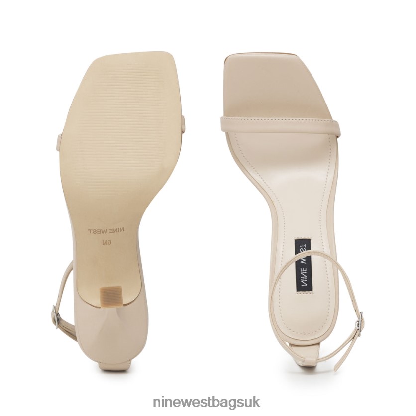 Nine West Yess Ankle Strap Sandals RFX40B2393 - Nine West UK Ivory Leather
