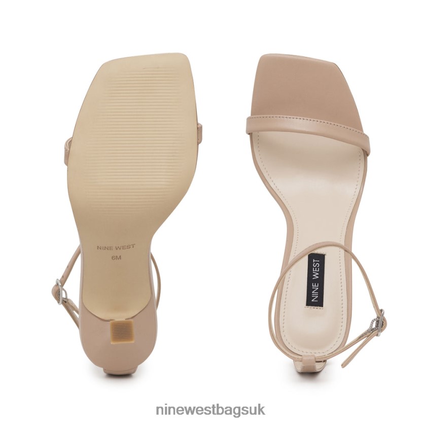 Nine West Yess Ankle Strap Sandals RFX40B2396 - Nine West Bags UK Barely Nude Leather