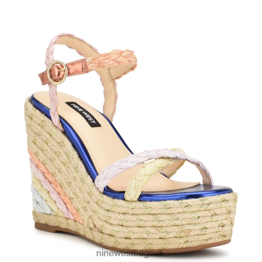 Nine West Caress Espadrille Wedge Sandals RFX40B760 - Nine West Bags UK Multi Raffia