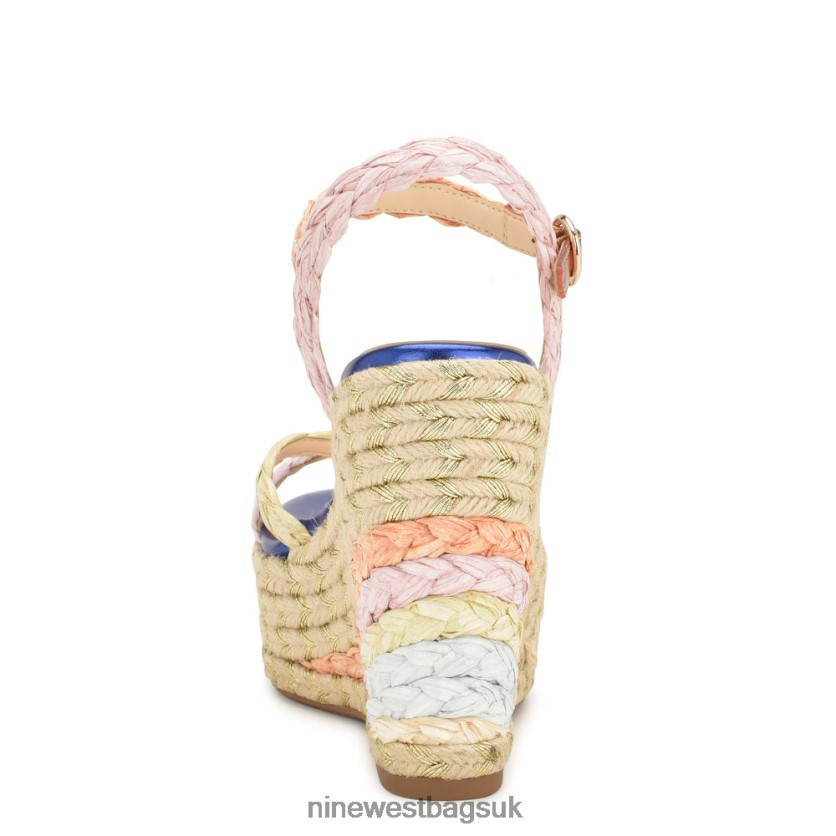 Nine West Caress Espadrille Wedge Sandals RFX40B760 - Nine West Bags UK Multi Raffia