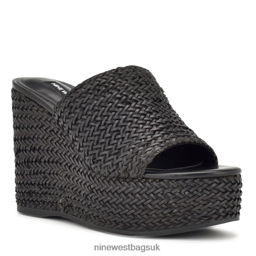 Nine West Everie Espadrille Wedge Sandals RFX40B764 - Nine West Bags UK Black