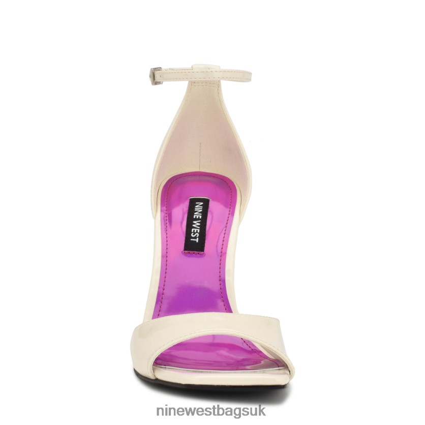 Nine West Hallena Wedge Sandals RFX40B1719 - Nine West UK Sale Chic Cream Patent