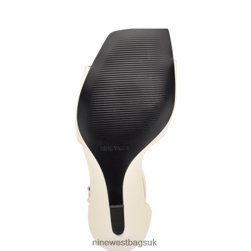 Nine West Hallena Wedge Sandals RFX40B1719 - Nine West UK Sale Chic Cream Patent