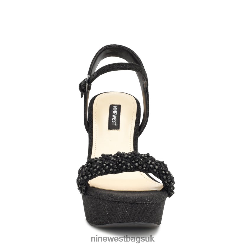 Nine West Halora Wedge Sandals RFX40B758 - Nine West Sandals UK Black
