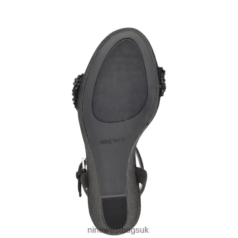 Nine West Halora Wedge Sandals RFX40B758 - Nine West Sandals UK Black