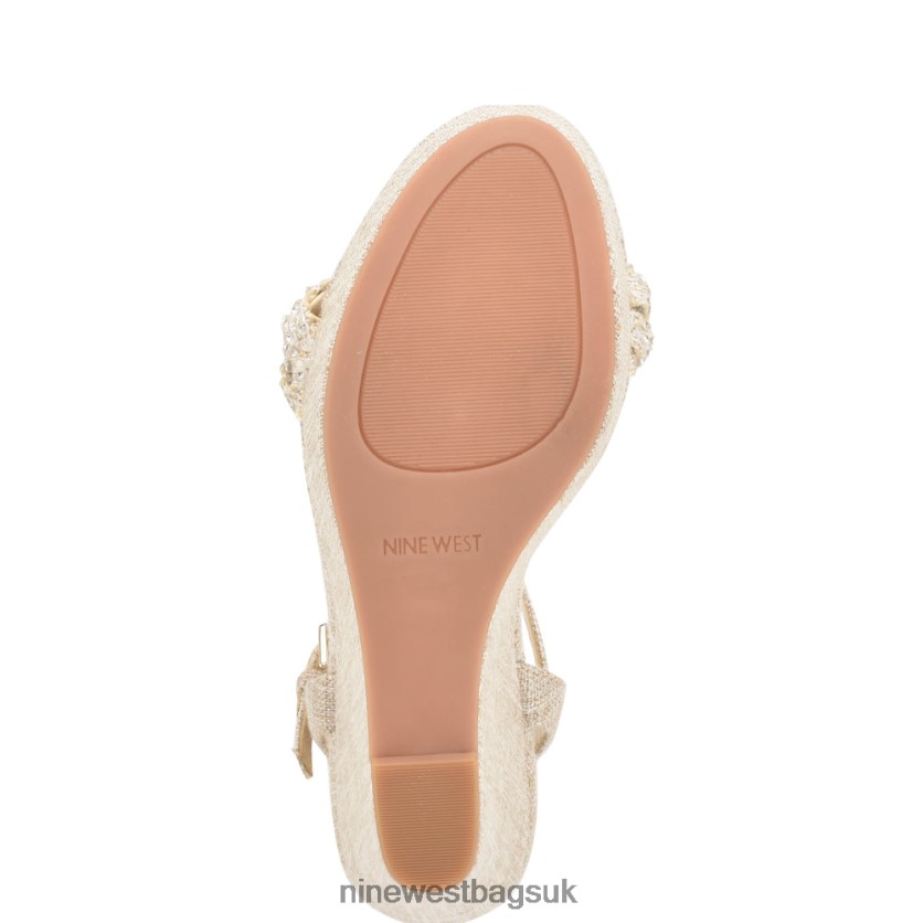 Nine West Halora Wedge Sandals RFX40B759 - Nine West UK Sale Light Natural