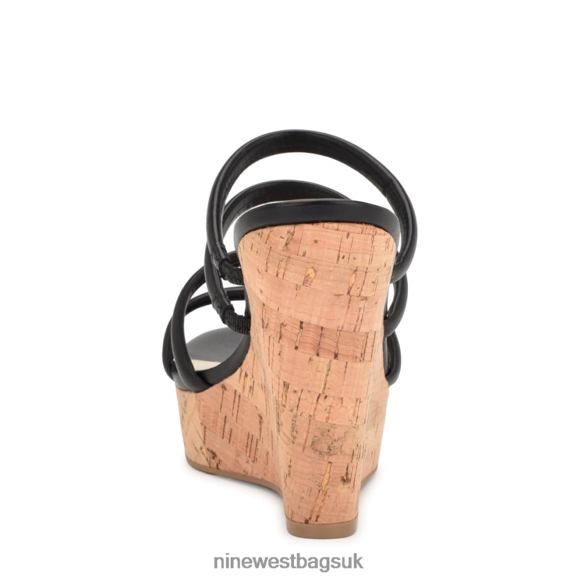 Nine West Haloway Espadrille Wedge Sandals RFX40B666 - Nine West Sandals UK Black