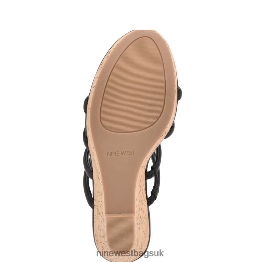 Nine West Haloway Espadrille Wedge Sandals RFX40B666 - Nine West Sandals UK Black