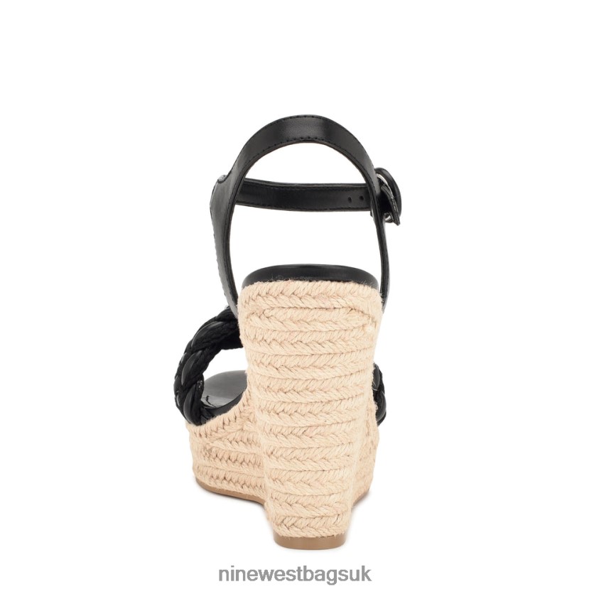 Nine West Hosana Espadrille Wedge Sandals RFX40B746 - Nine West Sandals UK Black