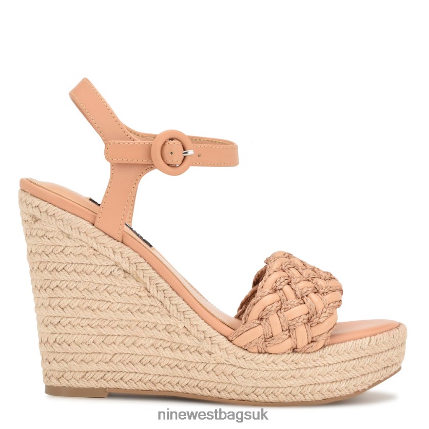 Nine West Hosana Espadrille Wedge Sandals RFX40B747 - Nine West UK Sale Dark Blush