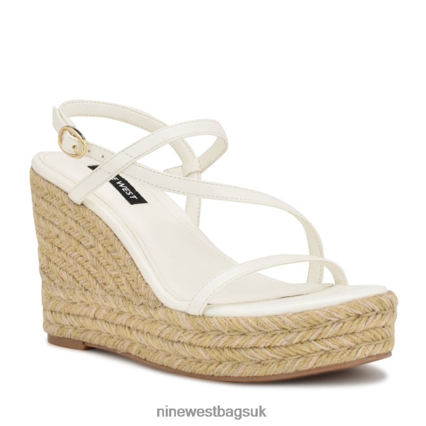 Nine West Jills Espadrille Wedge Sandals RFX40B1131 - Nine West UK Sale White