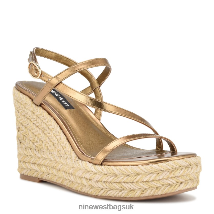 Nine West Jills Espadrille Wedge Sandals RFX40B1133 - Nine West UK Dark Gold