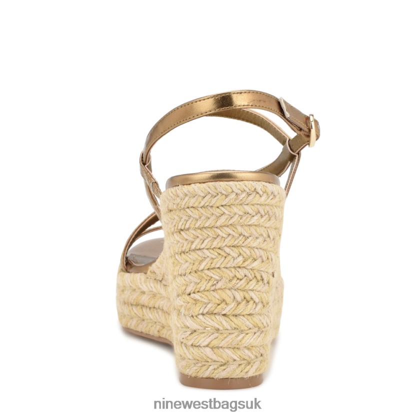 Nine West Jills Espadrille Wedge Sandals RFX40B1133 - Nine West UK Dark Gold