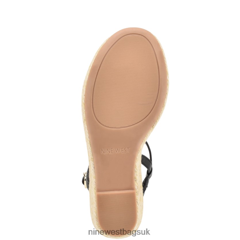 Nine West Jills Espadrille Wedge Sandals RFX40B1134 - Nine West Sandals UK Black