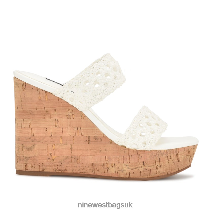 Nine West Kalani Wedge Sandals RFX40B741 - Nine West UK White