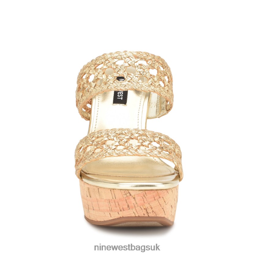 Nine West Kalani Wedge Sandals RFX40B742 - Nine West Sandals UK Platino