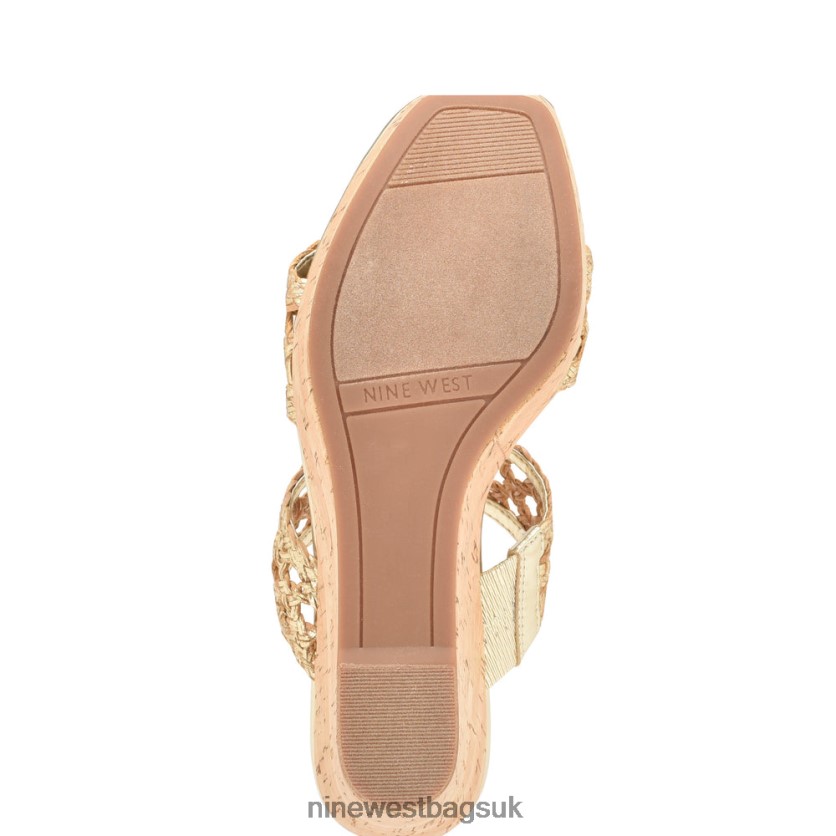 Nine West Kalani Wedge Sandals RFX40B742 - Nine West Sandals UK Platino