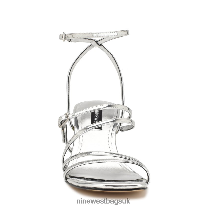 Nine West Keamer Ankle Strap Wedge Sandals RFX40B1128 - Nine West Bags UK Silver Mirror Metallic