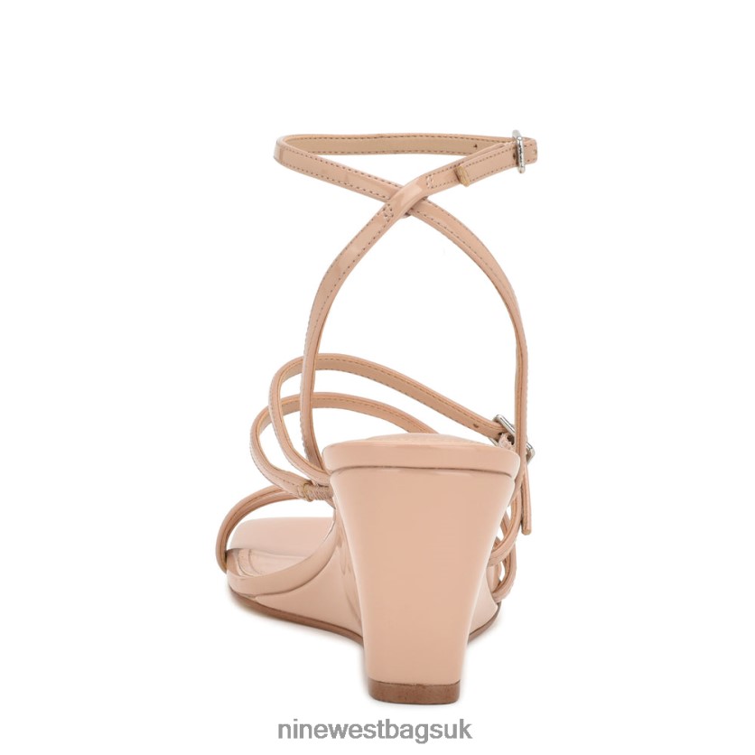 Nine West Keamer Ankle Strap Wedge Sandals RFX40B1129 - Nine West UK Light Natural Patent