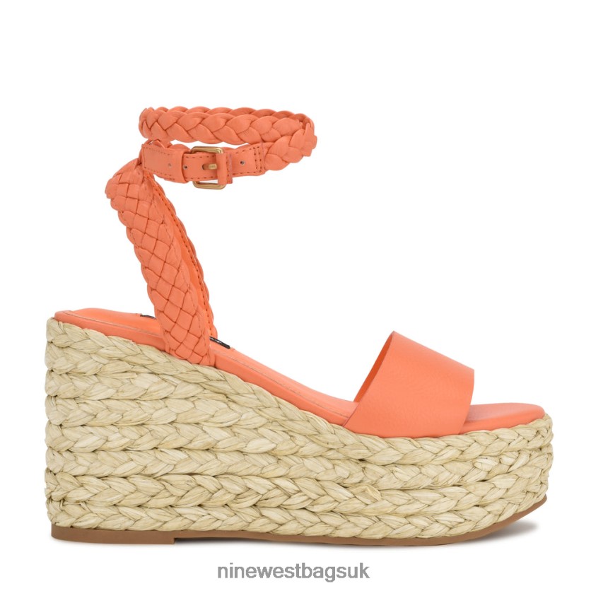 Nine West Keily Espadrille Wedge Sandals RFX40B752 - Nine West Bags UK Orange