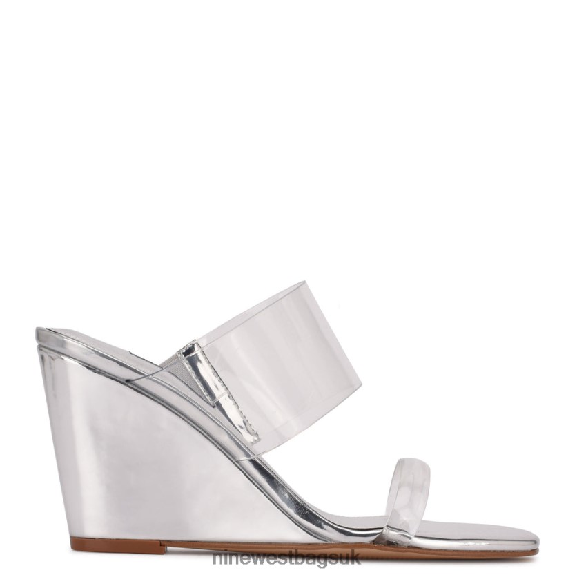 Nine West Nats Wedge Sandals RFX40B1912 - Nine West Bags UK Clear/Silver