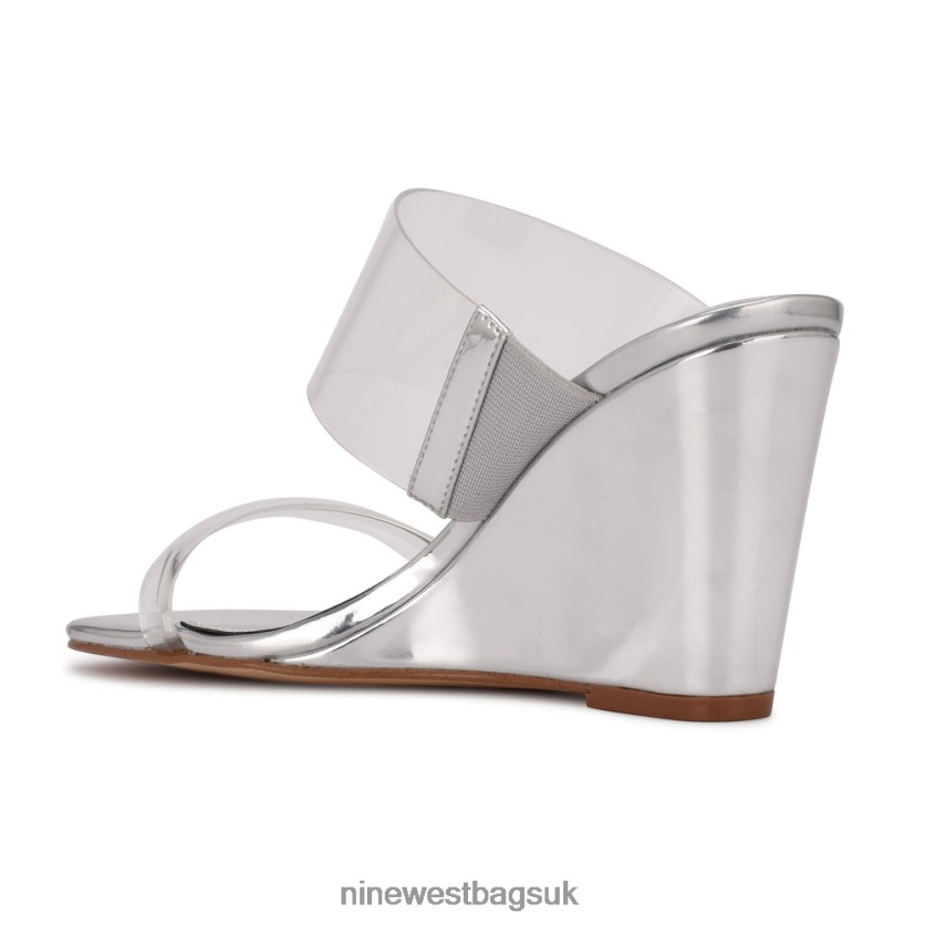 Nine West Nats Wedge Sandals RFX40B1912 - Nine West Bags UK Clear/Silver