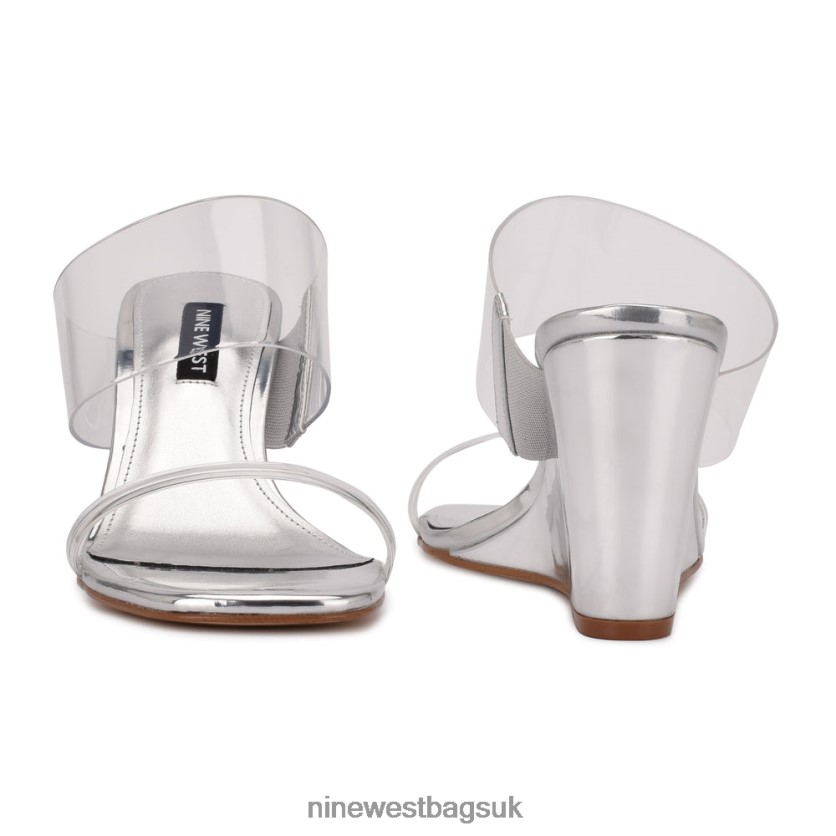 Nine West Nats Wedge Sandals RFX40B1912 - Nine West Bags UK Clear/Silver