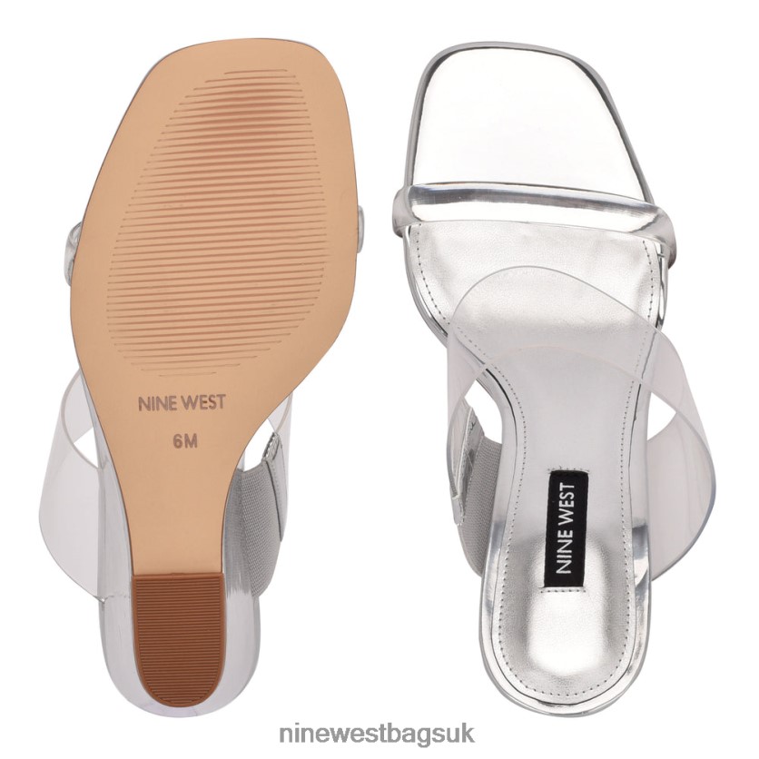 Nine West Nats Wedge Sandals RFX40B1912 - Nine West Bags UK Clear/Silver