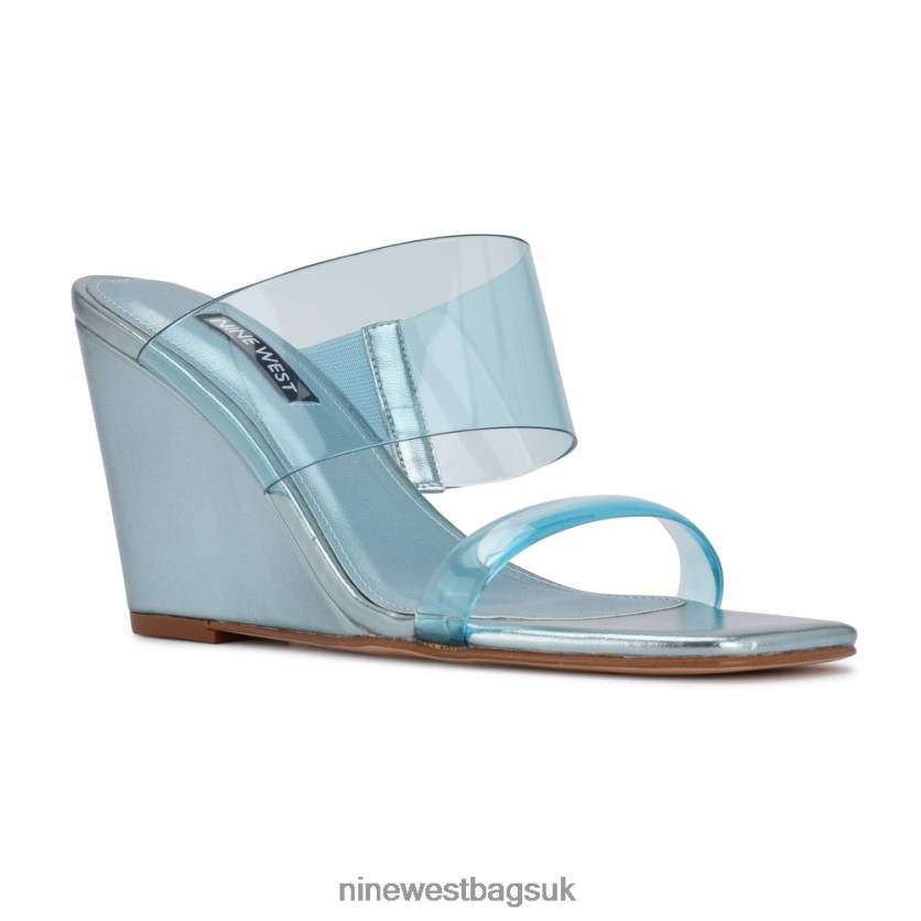 Nine West Nats Wedge Sandals RFX40B1915 - Nine West UK Sale Blue
