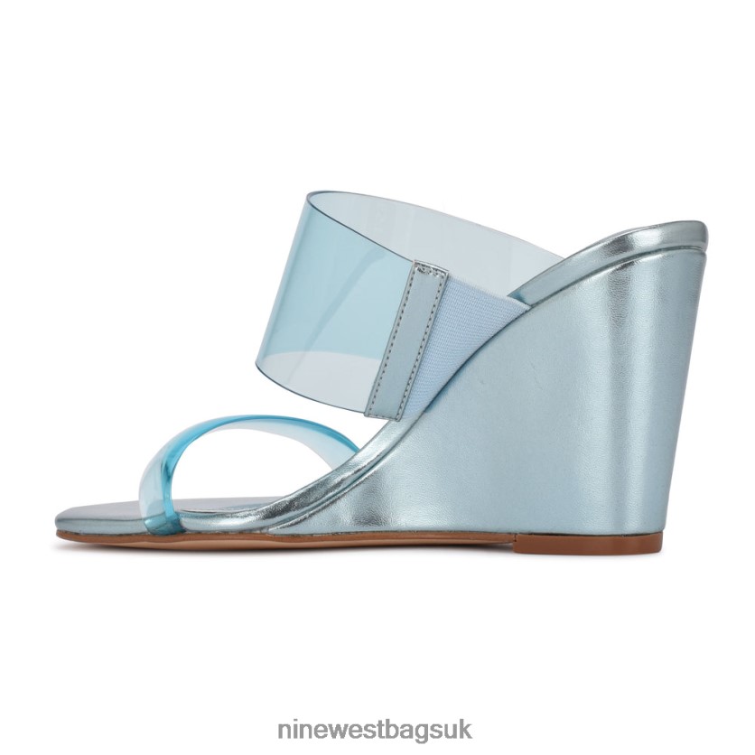 Nine West Nats Wedge Sandals RFX40B1915 - Nine West UK Sale Blue