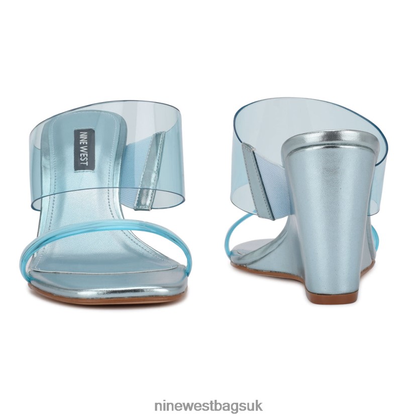 Nine West Nats Wedge Sandals RFX40B1915 - Nine West UK Sale Blue
