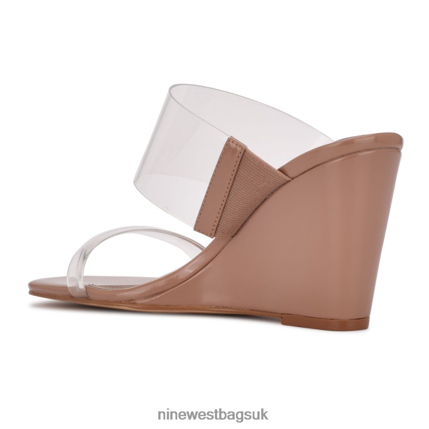 Nine West Nats Wedge Sandals RFX40B730 - Nine West Sandals UK Clear/Clay