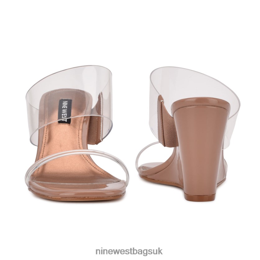 Nine West Nats Wedge Sandals RFX40B730 - Nine West Sandals UK Clear/Clay