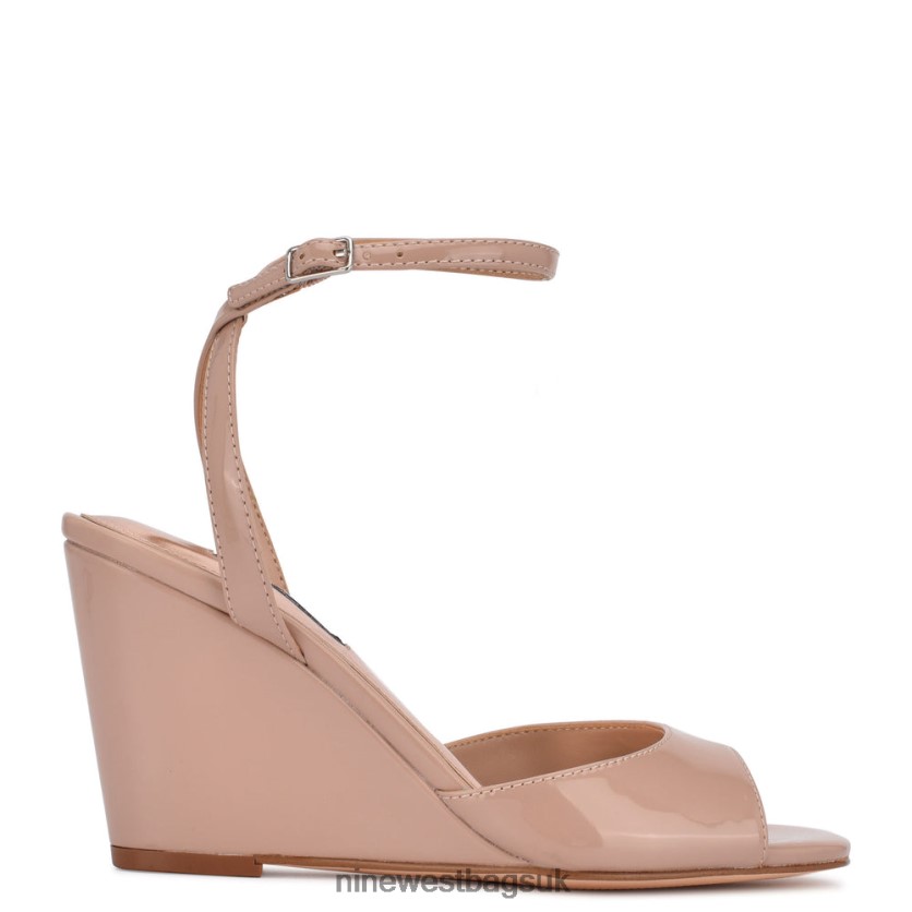 Nine West Nevr Ankle Strap Wedge Sandals RFX40B790 - Nine West Sandals UK Barely Nude