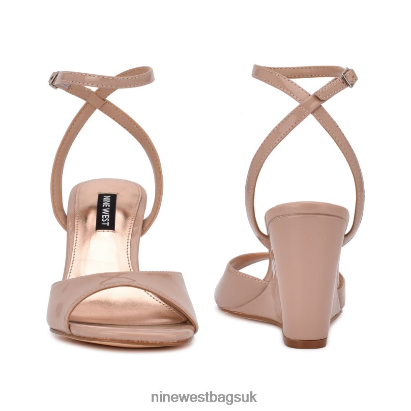 Nine West Nevr Ankle Strap Wedge Sandals RFX40B790 - Nine West Sandals UK Barely Nude